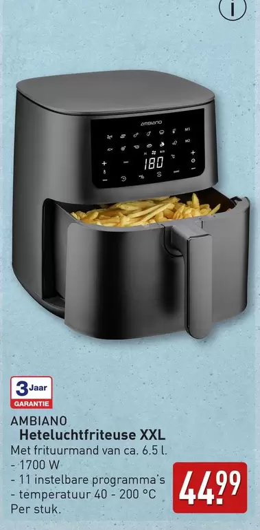 Heteluchtfriteuse XXL