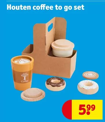 Houten coffee to go set