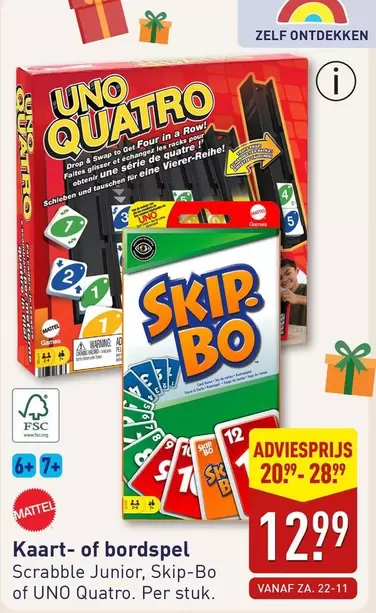 uno - Scrabble Junior, Skip-Bo of UNO Quatro