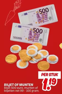 Euro - BILJET OF MUNTEN