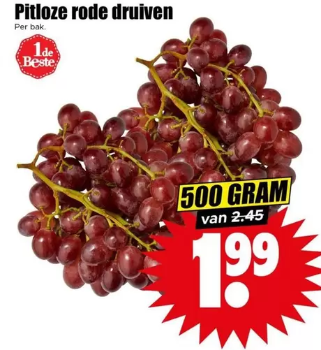 Pitloze rode druiven