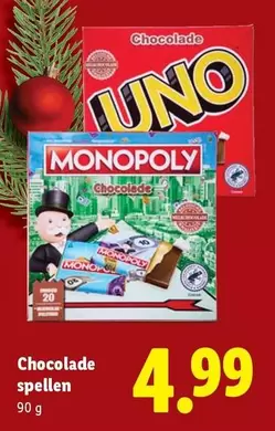 uno - Chocolade spellen