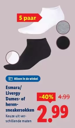 De - Dames- of heren- sneakersokken