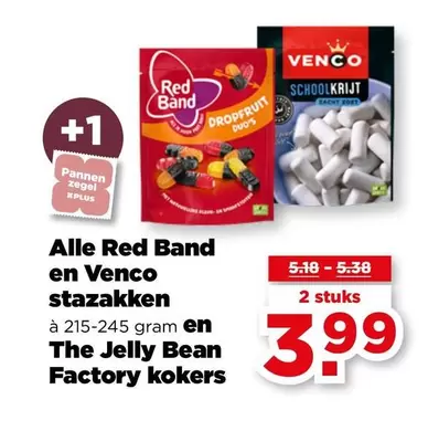 RED - Red Band en Venco stazakken en The Jelly Bean Factory kokers