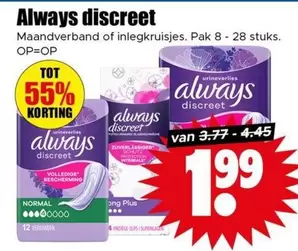 Always - Maandverband of inlegkruisjes