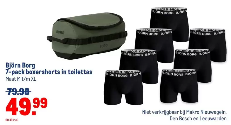 Bosch - 7-pack boxershorts in toilettas