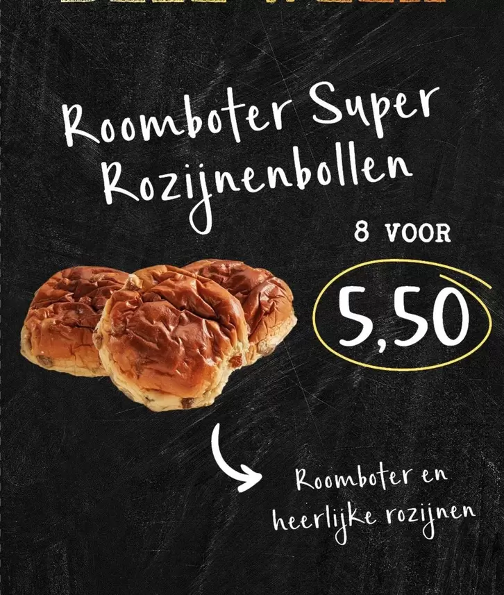 Roomboter Super Rozijnenbollen