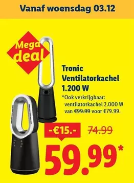 mega - Ventilatorkachel