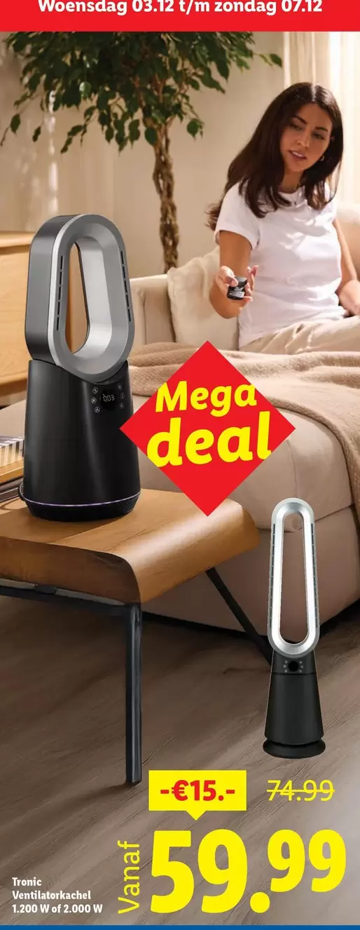 mega - Toren ventilatorkachel