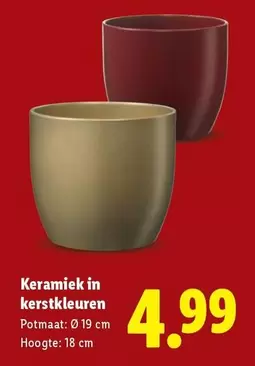 Keramiek in kerstkleuren