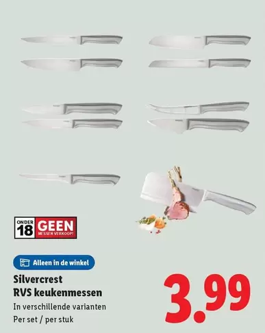 De - RVS keukenmessen