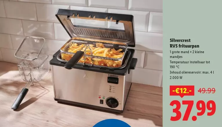 max - RVS frituurpan