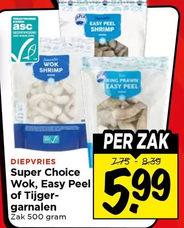 Wok, Easy Peel of Tijgergarnalen