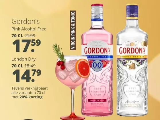Gordon's - Pink Alcohol Free, London Dry