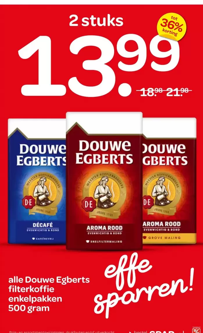 Douwe Egberts - filterkoffie enkelpakken