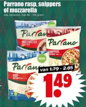 rasp, snippers of mozzarella