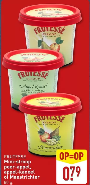 Mini-stroop peer-appel, appel-kaneel of Maestrichter