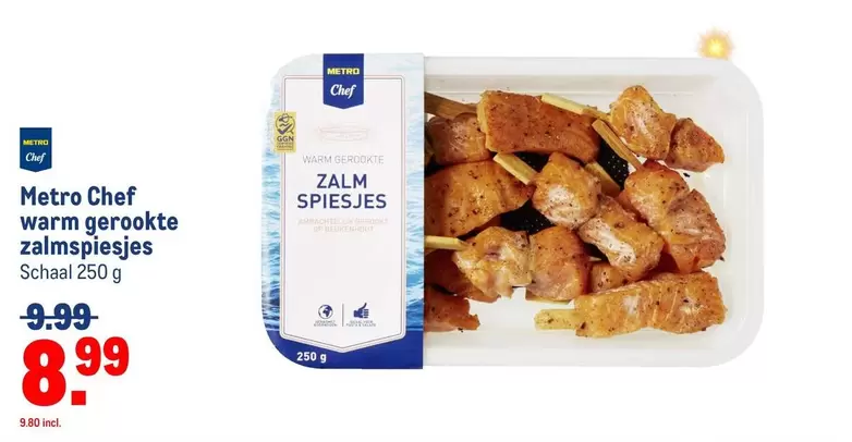 Chef - Warm Gerookte Zalmspiesjes