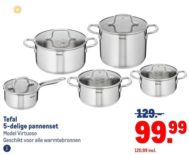 Tefal - 5-delige pannenset