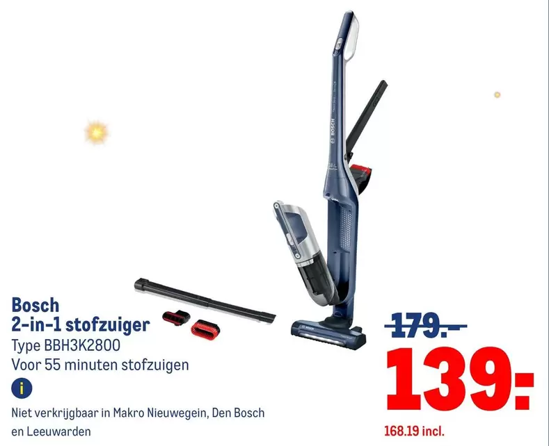 Bosch - 2-in-1 stofzuiger