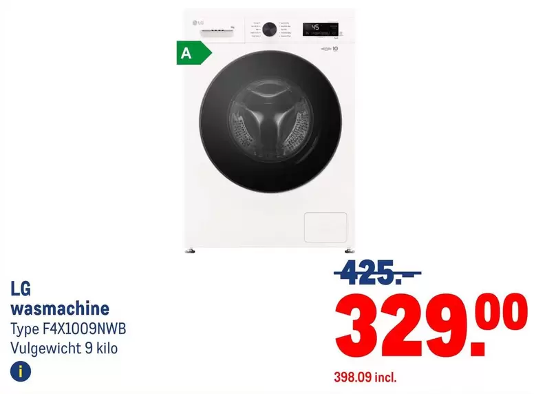 LG - wasmachine Type F4X1009NWB