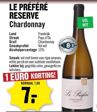 De - RESERVE Chardonnay