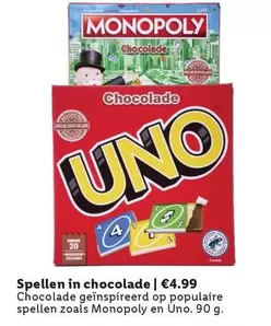 Op - Spellen in chocolade