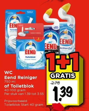 start - Eend Reiniger of Toiletblok