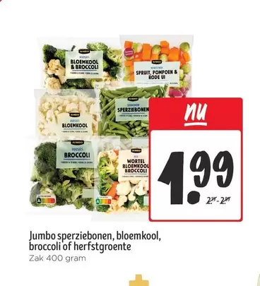 Jumbo - sperziebonen, bloemkool, broccoli of herfstgroente