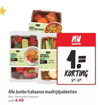 Jumbo - Alle Italiaanse maaltijdpakketten