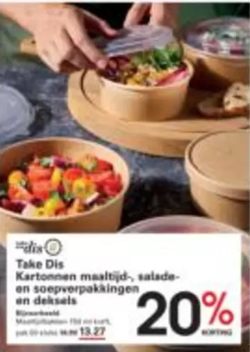 Kartonnen maaltijd-, salade- en soepverpakkingen en deksels