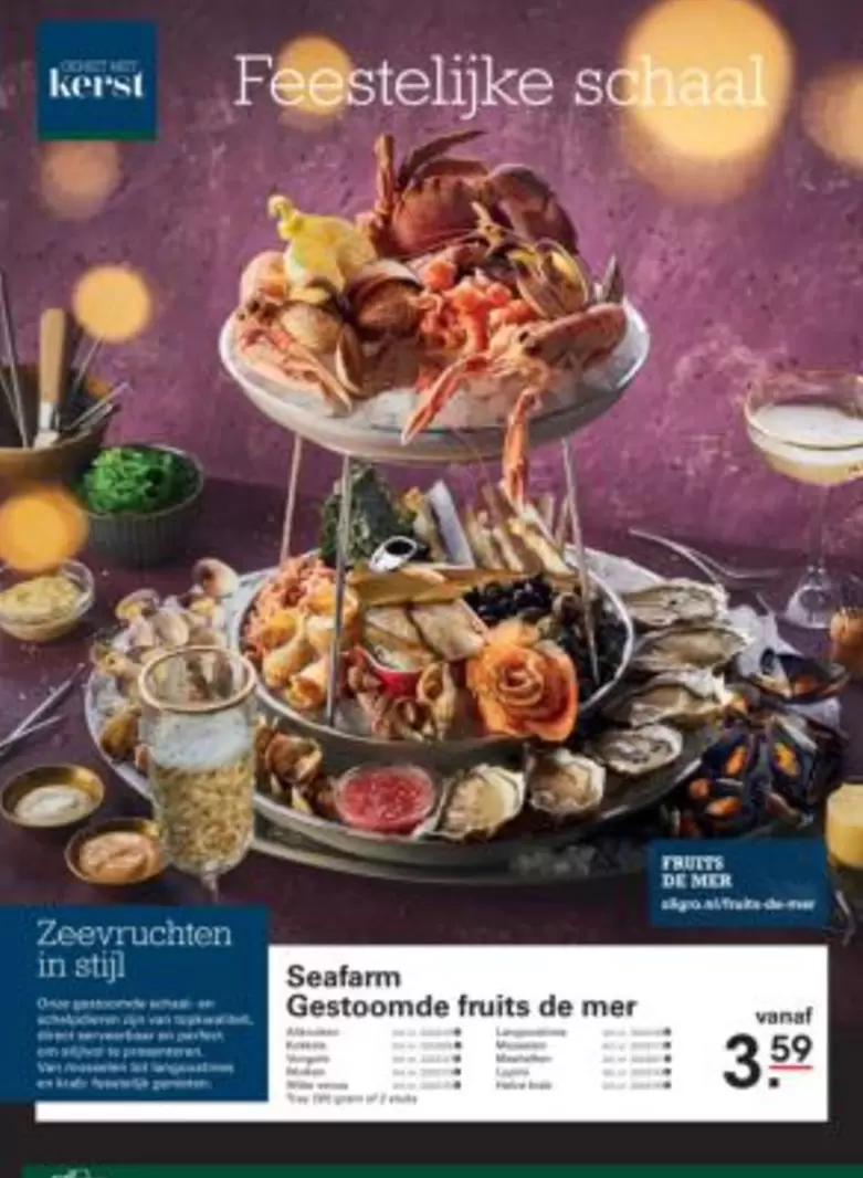 De - Seafarm Gestoomde fruits de mer
