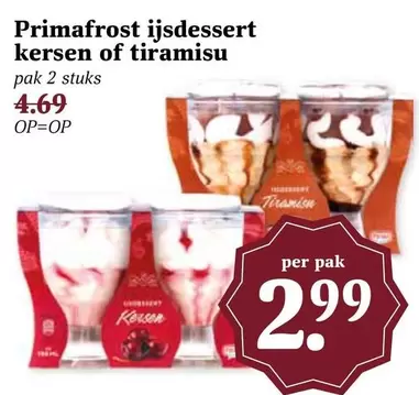 Ijsdessert Kersen Of Tiramisu