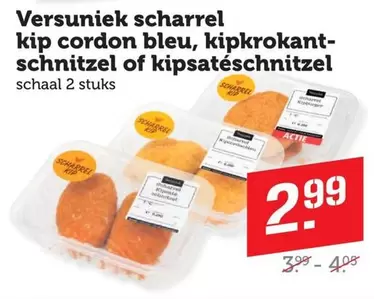 kip cordon bleu, kipkrokant-schnitzel of kipsatéschnitzel
