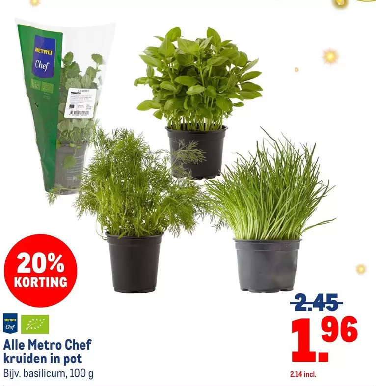 Chef - Alle Metro kruiden in pot