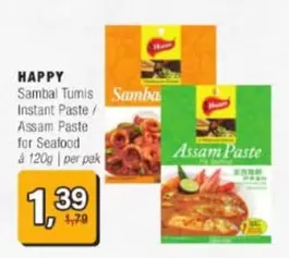 Happy - Sambal Tumis Instant Paste/ Assam Paste for Seafood