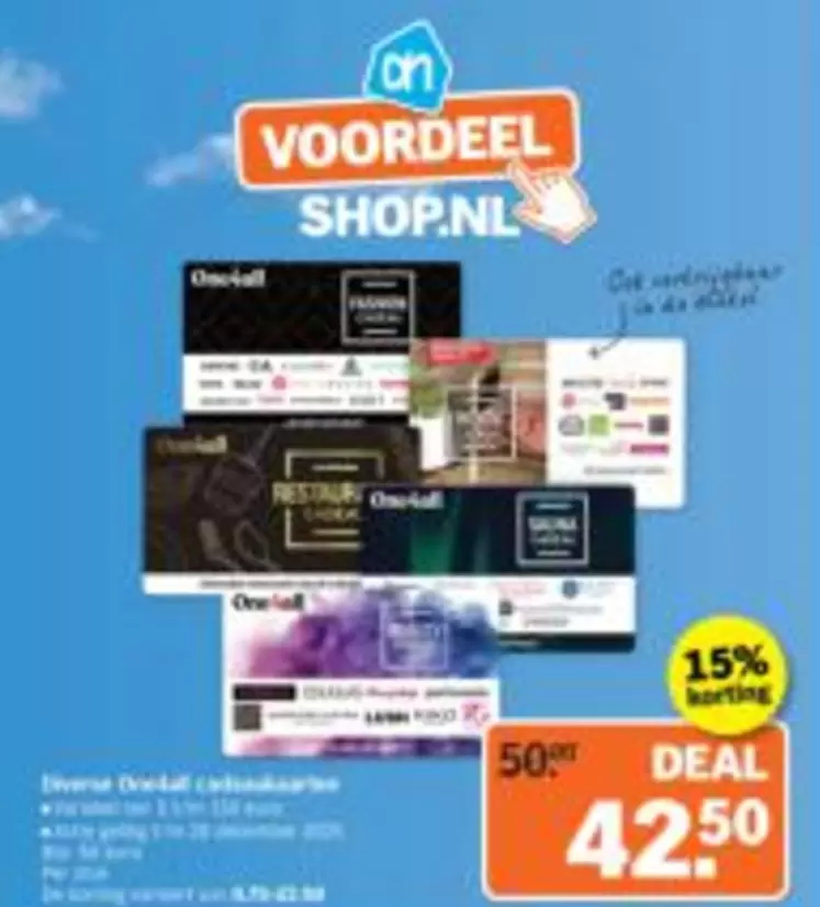 Diverse One4all Cadeaukaarten