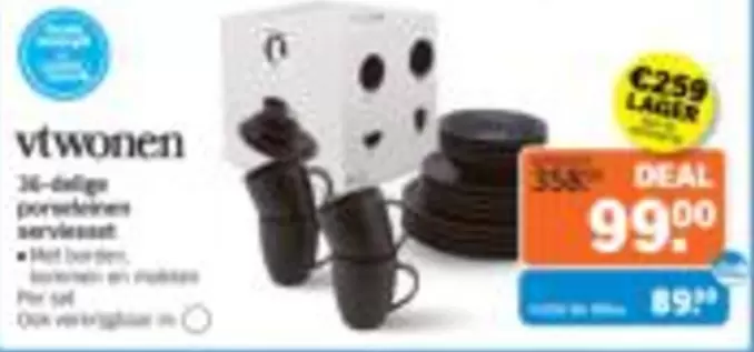 36-delige porseleinen serviesset