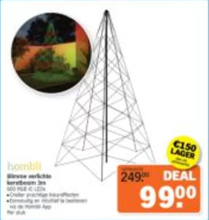 nieuwe verlichte kerstboom 3m