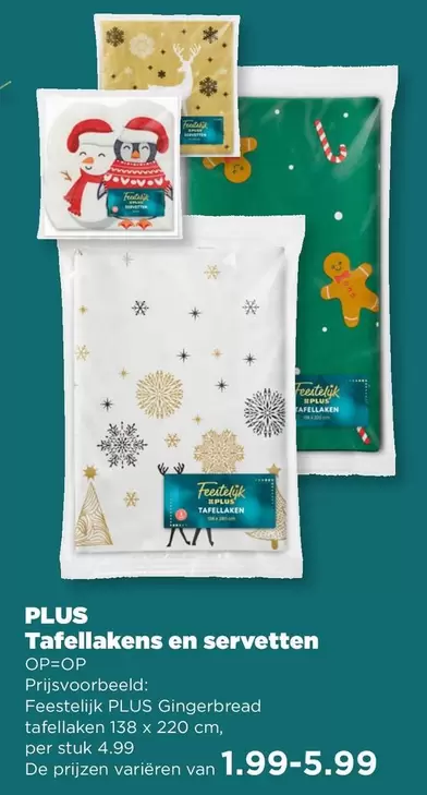 De - Tafellakens en servetten