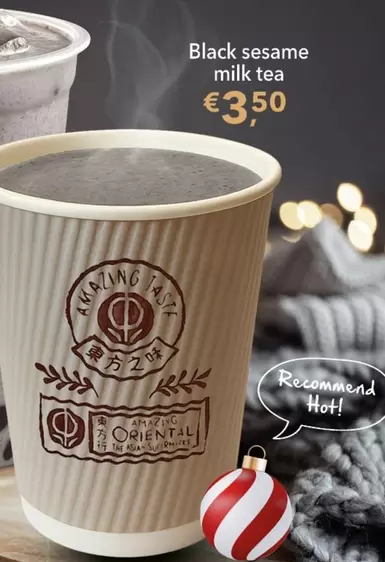 Black sesame milk tea