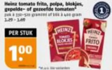Heinz - tomato frite, polpa, blokjes, gepelde-of gezeefde tomaten