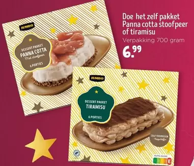 Jumbo - Panna cotta stoof peer of tiramisu