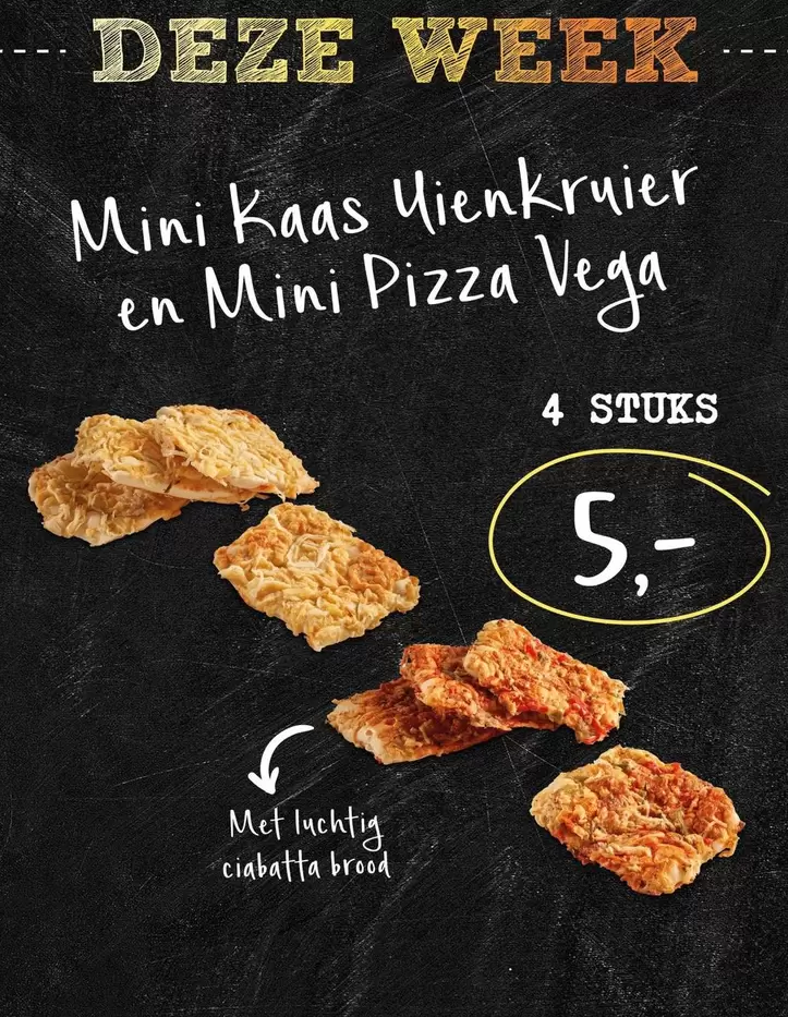 Mini Kaas Vienkruier en Mini Pizza Vega