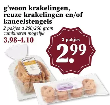 krakelingen, reuze krakelingen en/of kaneelstengels
