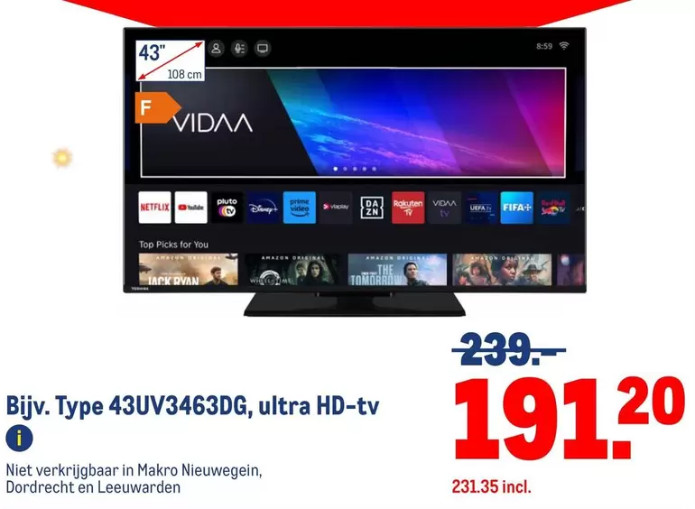 Disney - Type 43UV3463DG, ultra HD-tv