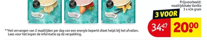 De - maaltijdshake Vanille