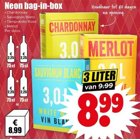 White - Neon bag-in-box