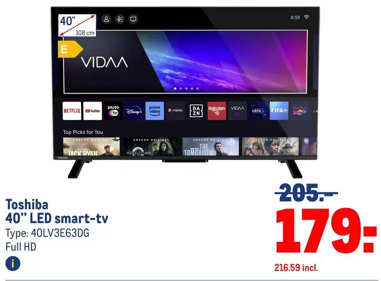 Toshiba - 40" LED smart-tv