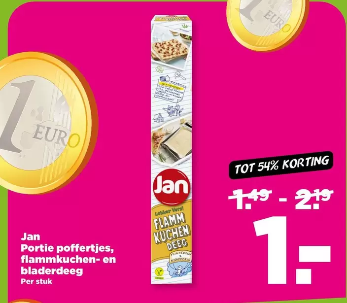 Euro - Portie poffertjes, flammkuchen- en bladerdeeg